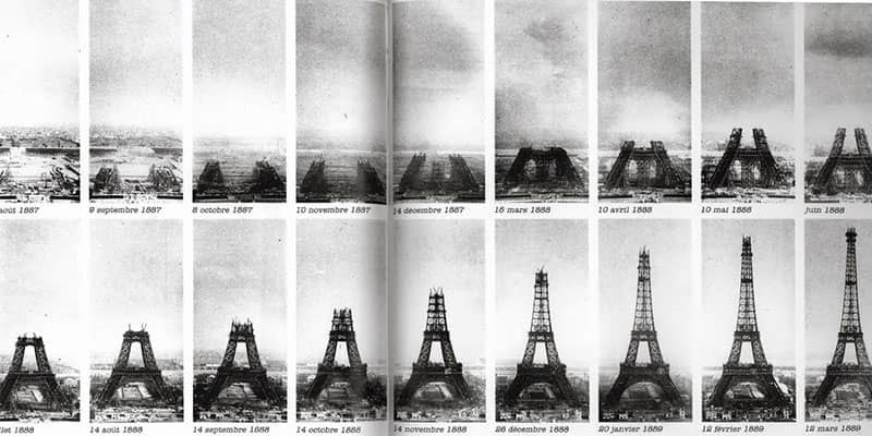 روند ساخت برج ایفل از 1888
