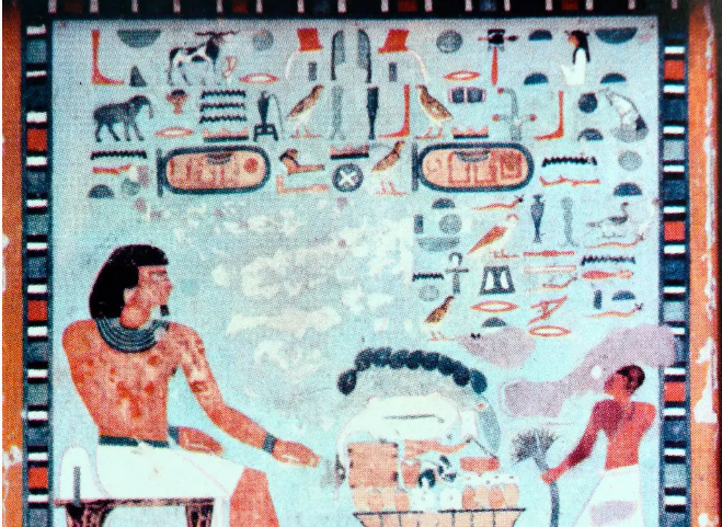 پادشاه سایرنپووت و پسرش. نقاشی دیواری، سلسله دوازدهم، 1991