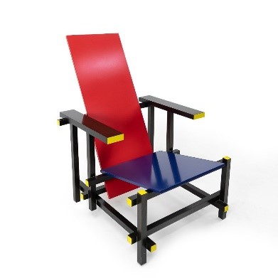 صندلی قرمز و آبی